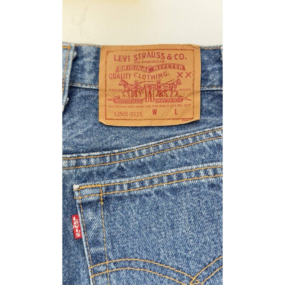 VTG Levi's‎ Jeans Womens 24 hight rise Tapered Button Fly Mom 13501-0658 90s - Picture 3 of 12
